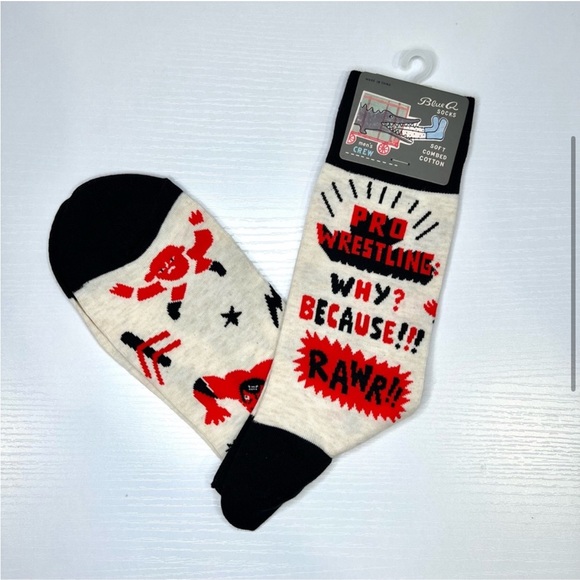 Blue Q Pro Wrestling Crew Socks NWT - Picture 5 of 11